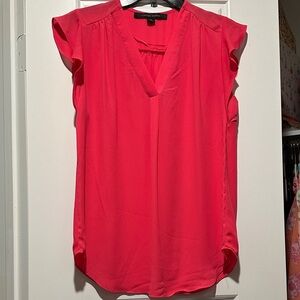 Cynthia Steffe Bright Pink V-Neck Blouse